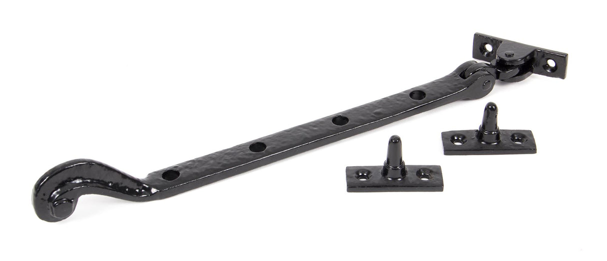From The Anvil - Black 11" Rosehead Stay | Sku. 73136 | Trade Door Handles.