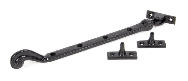 From The Anvil - Black 11" Rosehead Stay | Sku. 73136 | Trade Door Handles.