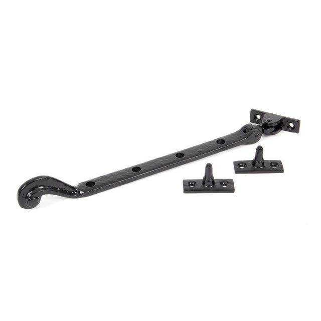 From The Anvil - Black 11" Rosehead Stay | Sku. 73136 | Trade Door Handles.