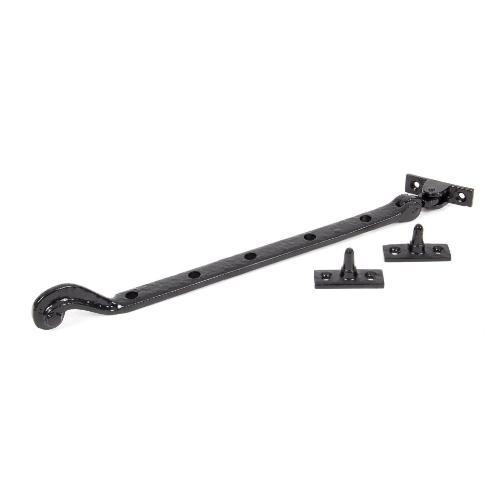 From The Anvil - Black 13" Rosehead Stay | Sku. 73137 | Trade Door Handles.