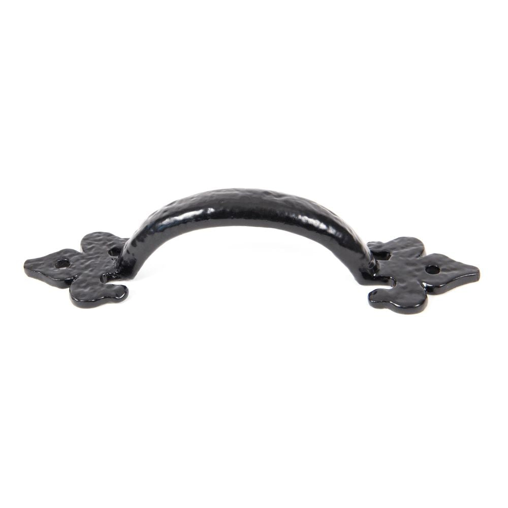 From The Anvil - Black Cast 6" Fleur De Lys Pull Handle | Sku. 73141 | Trade Door Handles.
