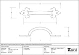 From The Anvil - Black Cast 6" Fleur De Lys Pull Handle | Sku. 73141 | Trade Door Handles.