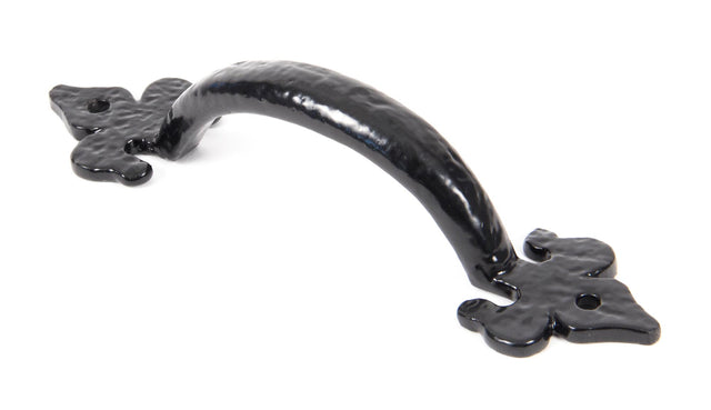 From The Anvil - Black Cast 6" Fleur De Lys Pull Handle | Sku. 73141 | Trade Door Handles.