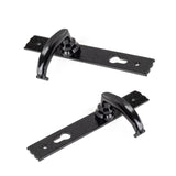 From The Anvil - Black Cottage Lever Espag. Lock Set | Sku. 73143 | Trade Door Handles.