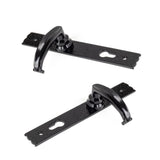 From The Anvil - Black Cottage Lever Espag. Lock Set | Sku. 73143 | Trade Door Handles.