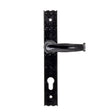 From The Anvil - Black Cottage Lever Espag. Lock Set | Sku. 73143 | Trade Door Handles.