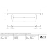 From The Anvil - Beeswax 800mm Pull Handle | Sku. 73183 | Trade Door Handles.