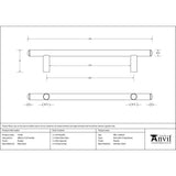 From The Anvil - Pewter 400mm Pull Handle | Sku. 73185 | Trade Door Handles.