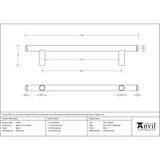 From The Anvil - Black 400mm Pull Handle | Sku. 73187 | Trade Door Handles.