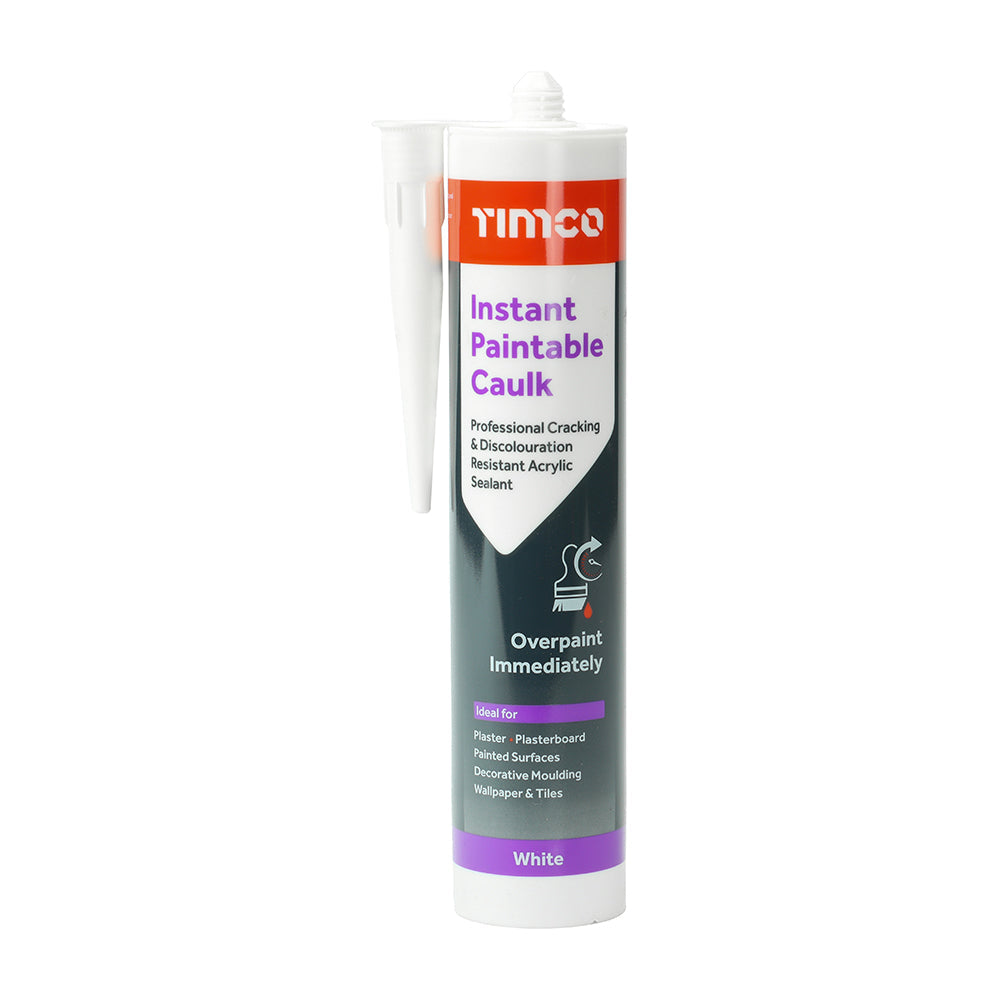 This is an image of Timco - Instant Paintable Caulk 300ml (1 Each Cartridge) PCS732002