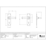 From The Anvil - Black MF Lever Lock Set | Sku. 73205M | Trade Door Handles.