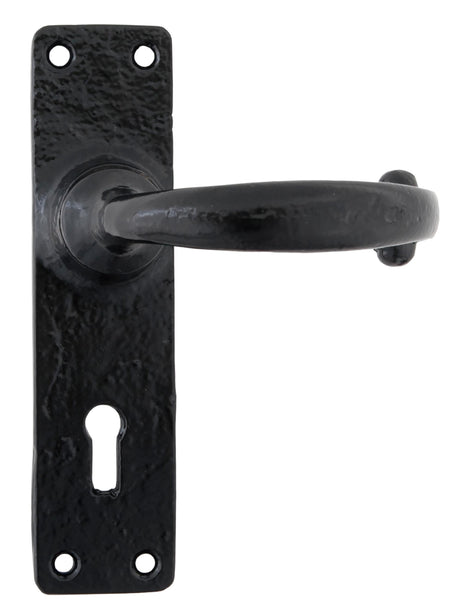 From The Anvil - Black MF Lever Lock Set | Sku. 73205M | Trade Door Handles.