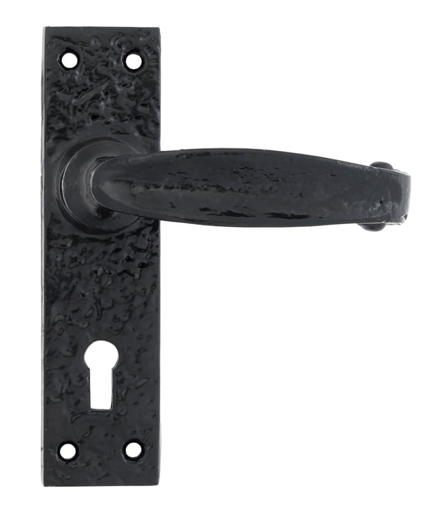 From The Anvil - Black Lever Lock Set | Sku. 73217M | Trade Door Handles.