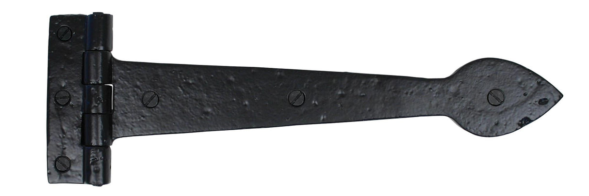 From The Anvil - Black Smooth 12" Cast T Hinge (pair) | Sku. 73226 | Trade Door Handles.