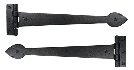 From The Anvil - Black Smooth 16" Cast T Hinge (pair) | Sku. 73227 | Trade Door Handles.