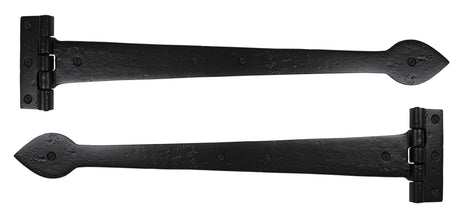 From The Anvil - Black Smooth 18" Cast T Hinge (pair) | Sku. 73228 | Trade Door Handles.