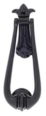 From The Anvil - Black Loop Door Knocker | Sku. 73379M | Trade Door Handles.