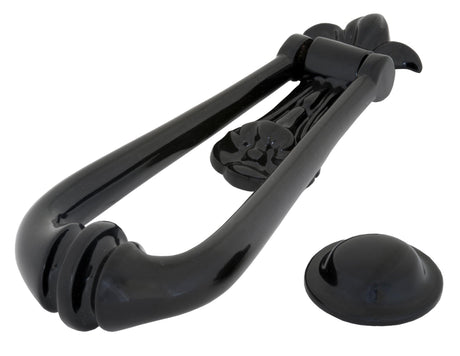 From The Anvil - Black Loop Door Knocker | Sku. 73379M | Trade Door Handles.