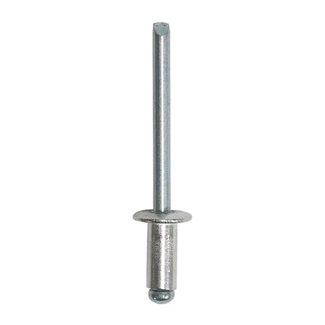 This is an image of Timco - Rivets - Dome Head - Aluminium 4.8 x 10mm - (500 PCS Box) 748147