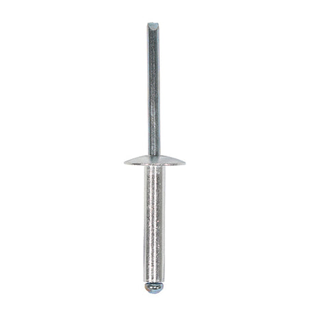 This is an image of Timco - Rivets - Flange Head - Aluminium 4.8 x 25mm - (250 PCS Box) 748264