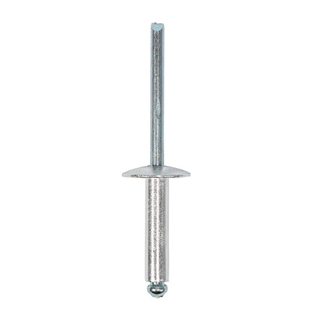 This is an image of Timco - Rivets - Flange Head - Aluminium 4.8 x 20mm - (250 PCS Box) 748499