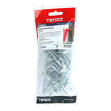 This is an image of Timco - Rivets - Flange Head - Aluminium 4.8 x 12mm - (40 PCS TIMpac) 748918P