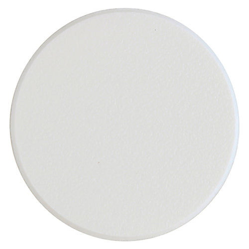 This is an image of Timco - Self-Adhesive Cover Caps - Trade Pack - White Matt 13mm - (1008 PCS Bag) 752030