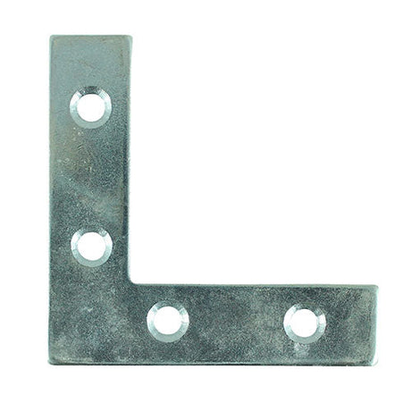 This is an image of Timco - Corner Plates - Zinc 75 x 75 x 16 (4 Pieces TIMpac) 75CPLP