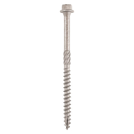 This is an image of Timco - Timber Frame Construction & Landscaping Screws - Hex - A4 Stainless Steel 6.7 x 75mm - (25 PCS Tube) 75INDEXSST