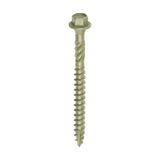 This is an image of Timco - Timber Frame Construction & Landscaping Screws - Hex - Exterior - Green Organic 6.7 x 75mm - (50 PCS Box) 75IN