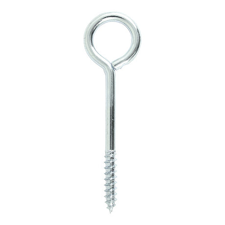 This is an image of Timco - Vine Eyes - Zinc 75mm - (4 PCS TIMpac) 75VEP