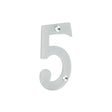 High quality image of Frelan - 75mm Polished Chrome 5 Screw Fix Numeral | Sku. jnum5pc | available to order from Trade Door Handles in Kendal.