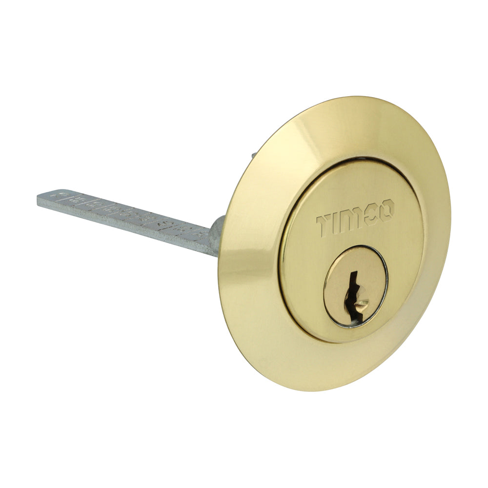 This is an image of Timco - Rim Cylinder - Electro Brass 32mm (1 Each Box) 765433