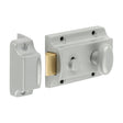 This is an image of Timco - Traditional Nightlatch - Silver 91 case / 60 backset (1 Each Box) 765508