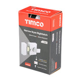 This is an image of Timco - Narrow Style Nightlatch - Silver 68 case / 40 backset (1 Each Box) 765695