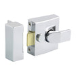 This is an image of Timco - Narrow Style Nightlatch - Chrome 68 case / 40 backset (1 Each Box) 765712