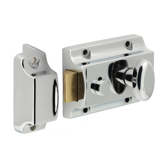 This is an image of Timco - Traditional Nightlatch - Chrome 91 case / 60 backset (1 Each Box) 765999