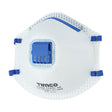 This is an image of Timco - FFP2 Moulded Masks with Valve One Size (3 Pieces Bag) 770045