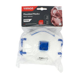 This is an image of Timco - FFP2 Moulded Masks with Valve One Size (3 Pieces Bag) 770045
