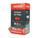 This is an image of Timco - PU Foam Ear Plugs One Size (200 Pairs Box) 770049
