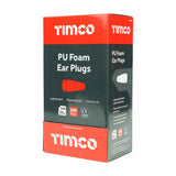 This is an image of Timco - PU Foam Ear Plugs One Size (200 Pairs Box) 770049