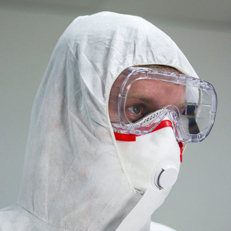 This is an image of Timco - Cat III Type 5/6 Coverall - High Risk Protection - White X Large (1 Each Bag) 770094