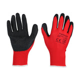 This is an image of Timco - Light Grip Gloves - Crinkle Latex Coated Polyester Large (1 Pairs Backing Card) 770164
