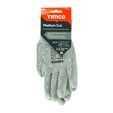 This is an image of Timco - Medium Cut Gloves - PU Coated HPPE Fibre with Glass Fibre Medium (1 Pairs Backing Card) 770209