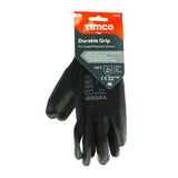 This is an image of Timco - Durable Grip Gloves - PU Coated Polyester Medium (1 Pairs Backing Card) 770249
