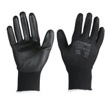 This is an image of Timco - Durable Grip Gloves - PU Coated Polyester - Multi Pack Large (12 Pairs Bag) 770324