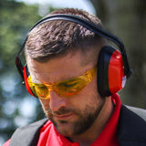 This is an image of Timco - Standard Safety Glasses - Amber One Size (1 Each Bag) 770340