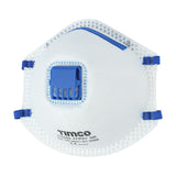 This is an image of Timco - FFP2 Moulded Masks with Valve One Size (10 Pieces Box) 770359