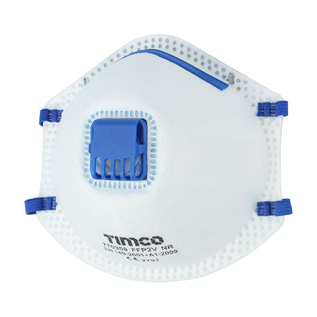 This is an image of Timco - FFP2 Moulded Masks with Valve One Size (10 Pieces Box) 770359