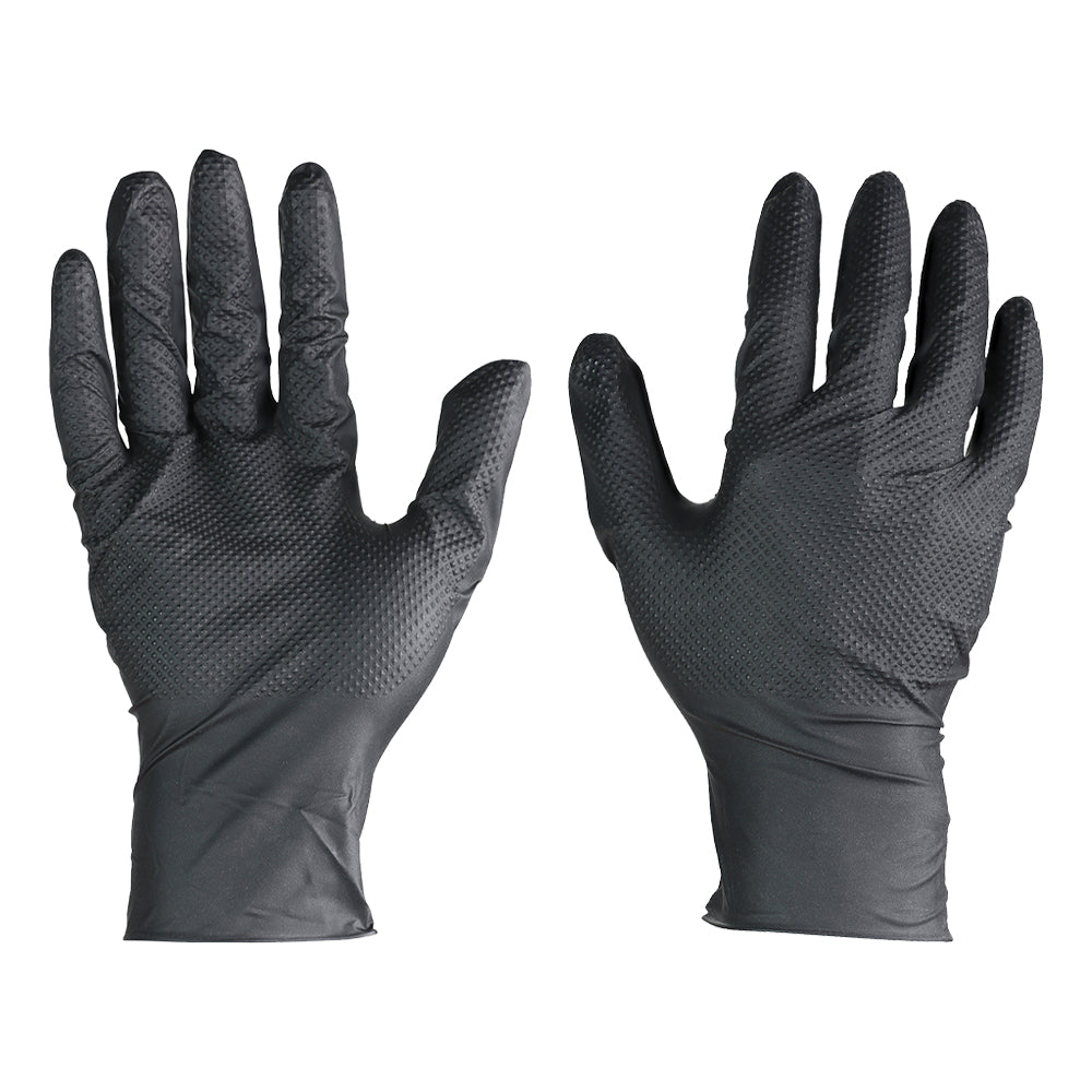 This is an image of Timco - Diamond Textured Disposable Nitrile Gloves Large (50 Each Box) 770394